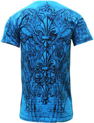 Konflic Triple Fleur De Lis T-Shirt (Blue)
