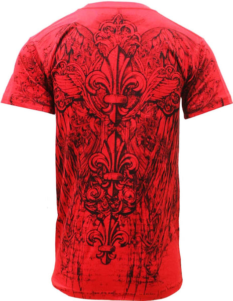 Konflic Triple Fleur De Lis T-Shirt (Red) –