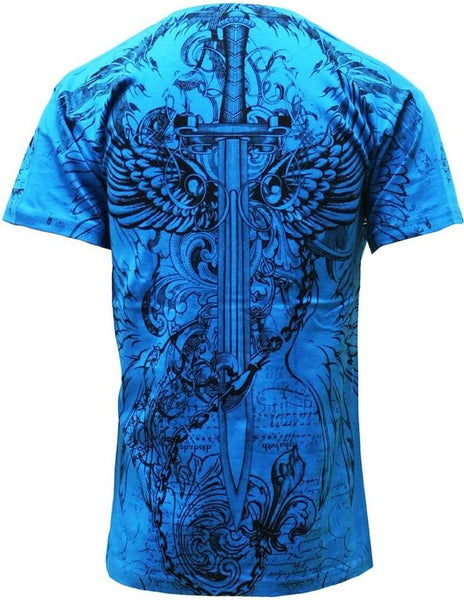 Konflic Winged Sword T-shirt (Blue) –