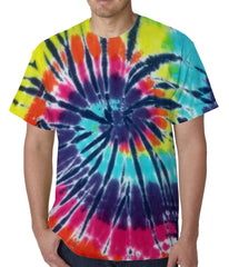 Lava Lamp Spiral Tie Dye Mens T-shirt