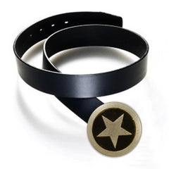 Leather Accent Star Belt Buckle With FREE Leather Belt