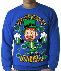 Leprechaun Let's Get Ready To Stumble Adult Crewneck