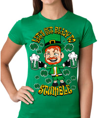 Leprechaun Let's Get Ready To Stumble Girls T-shirt