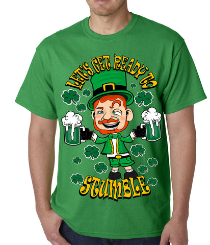 Leprechaun Let's Get Ready To Stumble Mens T-shirt