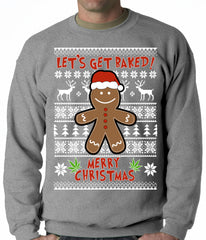 Let's Get Baked Ugly Christmas Sweater Crewneck Sweatshirt