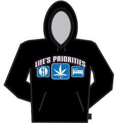Lifes Priorities, Eat, Smoke, Sleep Hoodie
