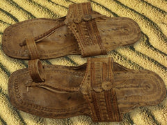 Light Tan Unisex Water Buffalo Hippie Jesus Sandals