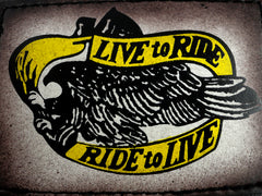 Live to Ride Ride to Live Genuine Leather Chain Wallet