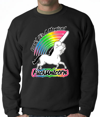 Look It's A Magical F*ckunicorn Funny Adult Crewneck