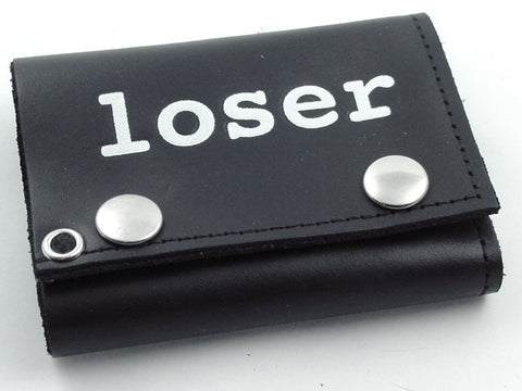 Loser Genuine Leather Chain Wallet