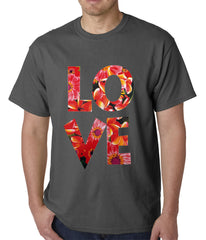 Love Floral Pattern Mens T-shirt
