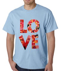 Love Floral Pattern Mens T-shirt