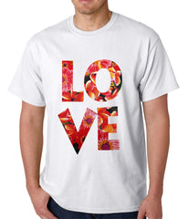 Love Floral Pattern Mens T-shirt