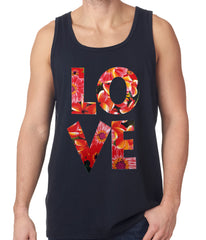 Love Floral Pattern Tank Top