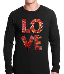 Love Floral Pattern Thermal Shirt