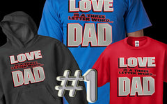 Love Is A Three Letter Word "Dad" Adult Hoodie