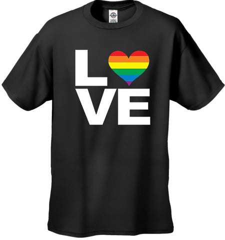 Love Rainbow Heart Men's T-Shirt