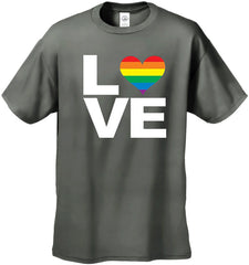 Love Rainbow Heart Men's T-Shirt