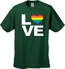 Love Rainbow Heart Men's T-Shirt