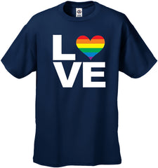 Love Rainbow Heart Men's T-Shirt