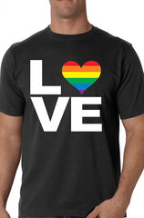 Love Rainbow Heart Men's T-Shirt