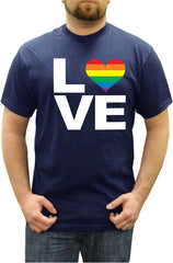 Love Rainbow Heart Men's T-Shirt