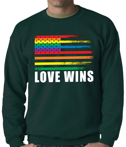 Love Wins - Gay Marriage Equality Adult Crewneck