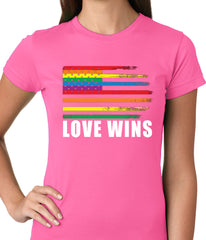 Love Wins - Gay Marriage Equality Ladies T-shirt