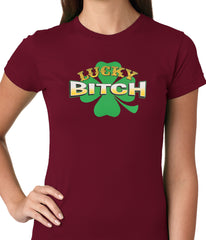 Lucky B*tch Irish Shamrock Girls T-shirt