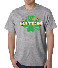 Lucky B*tch Irish Shamrock Mens T-shirt