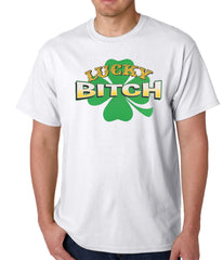 Lucky B*tch Irish Shamrock Mens T-shirt