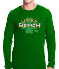 Lucky B*tch Irish Shamrock Thermal Shirt