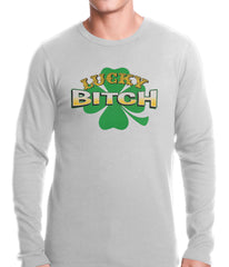 Lucky B*tch Irish Shamrock Thermal Shirt