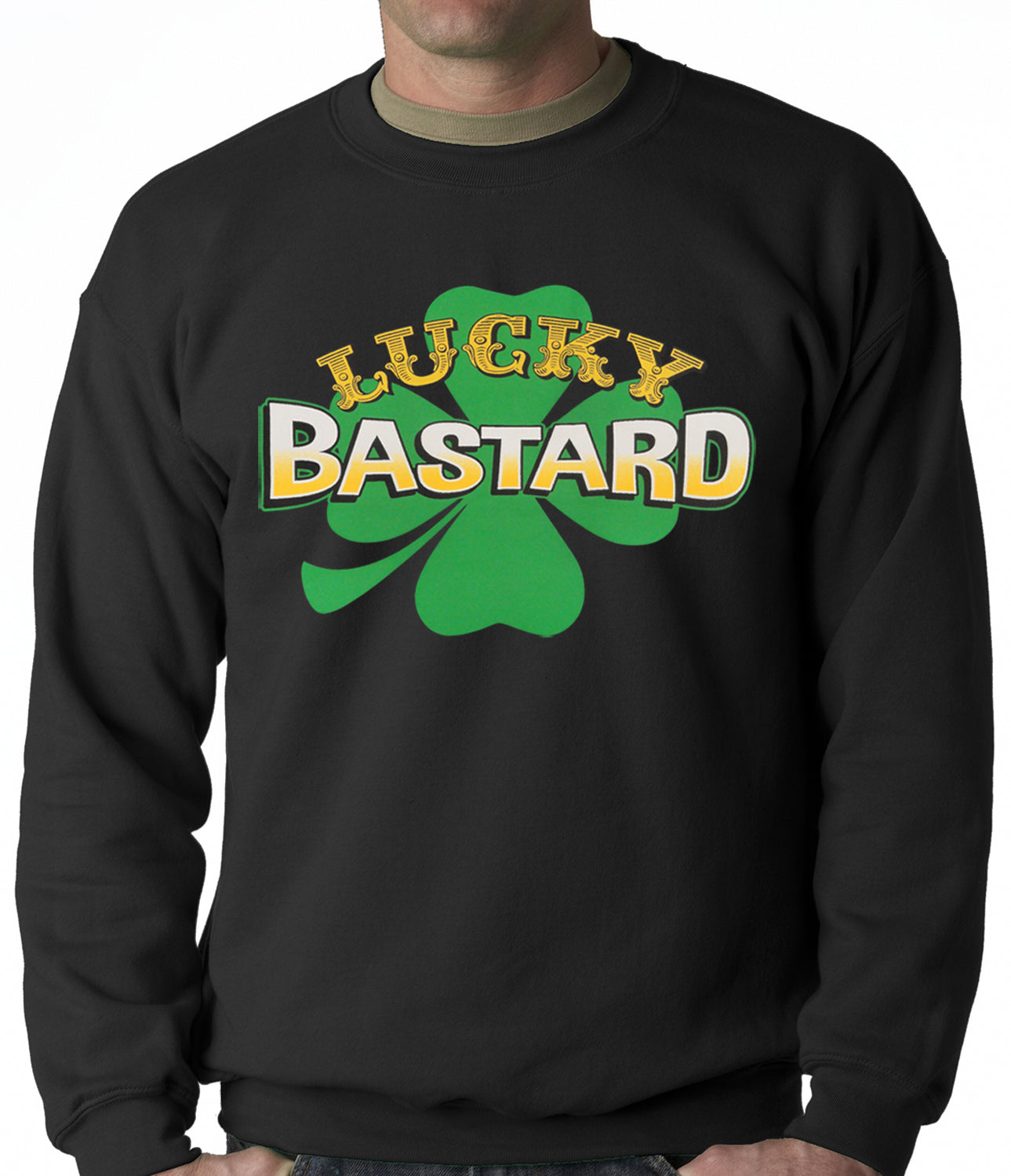 Lucky Bastard Irish Shamrock Crewneck
