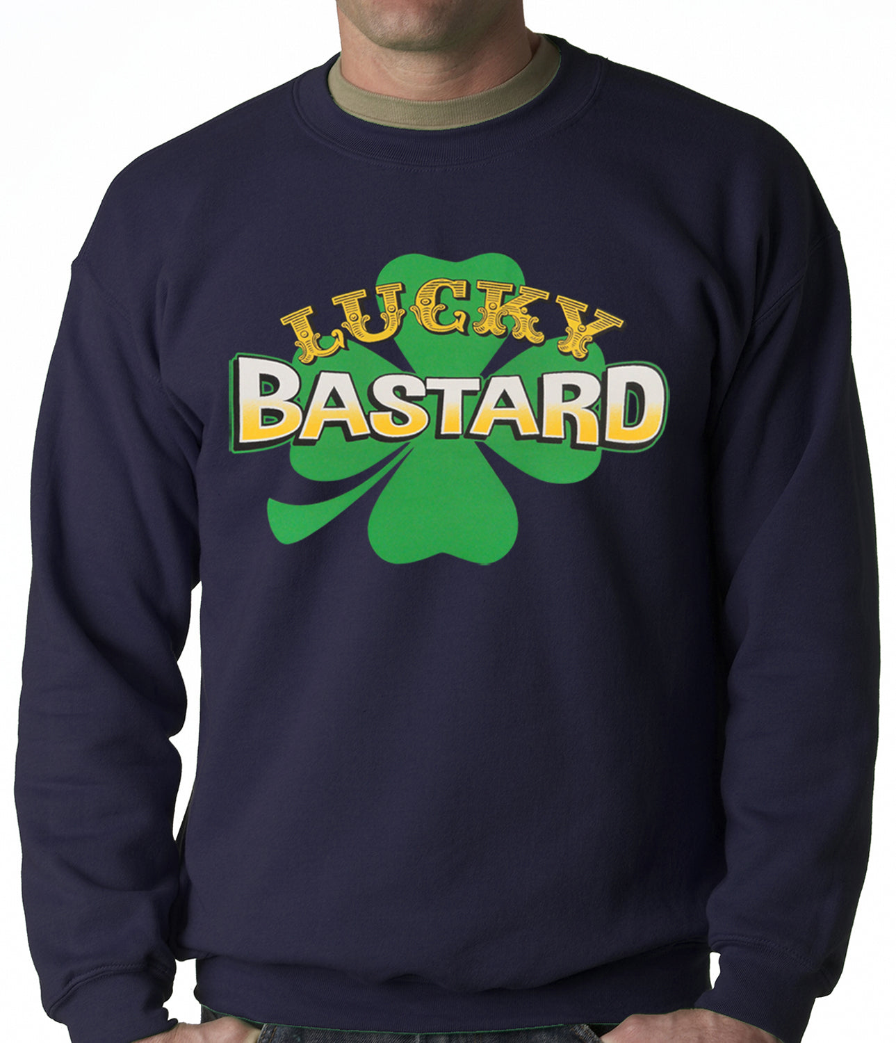 Lucky Bastard Irish Shamrock Crewneck