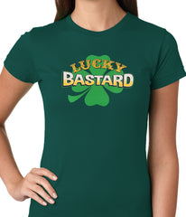 Lucky Bastard Irish Shamrock Girls T-shirt