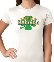 Lucky Bastard Irish Shamrock Girls T-shirt