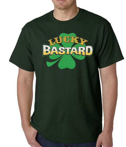 Lucky Bastard Irish Shamrock Mens T-shirt