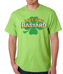 Lucky Bastard Irish Shamrock Mens T-shirt