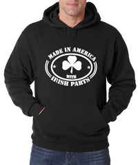 Made In America With Irish Parts Adult Hoodie