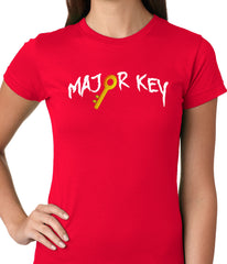 Major Key To Succes Emoji Key Ladies T-shirt