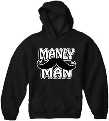 Manly Man Mustache Adult Hoodie