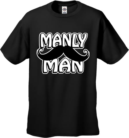 Manly Man Mustache Men's T-Shirt