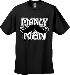 Manly Man Mustache Men's T-Shirt