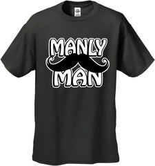Manly Man Mustache Men's T-Shirt