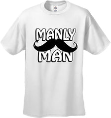 Manly Man Mustache Men's T-Shirt