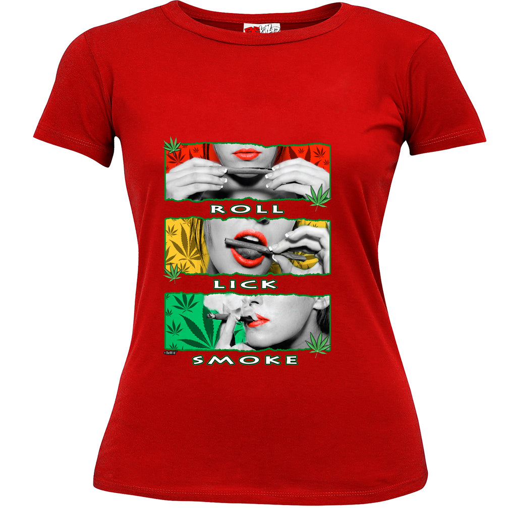 Marijuana Girl Roll Lick Smoke Girl's T-Shirt – Bewild