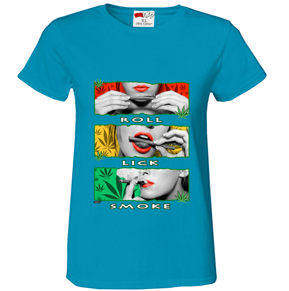 Marijuana Girl Roll Lick Smoke Girl's T-Shirt