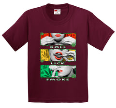 Marijuana Girl Roll Lick Smoke Men's T-Shirt