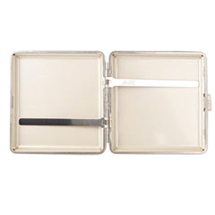 Marijuana Leaf Faux Leather Brown Cigarette Case for Regular Size Cigarettes
